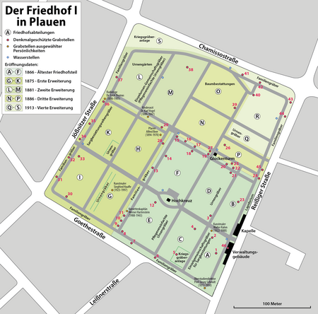 Karte Friedhof I Plauen