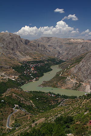 View of Kemaliye (Eğin), Erzincan, Turkey