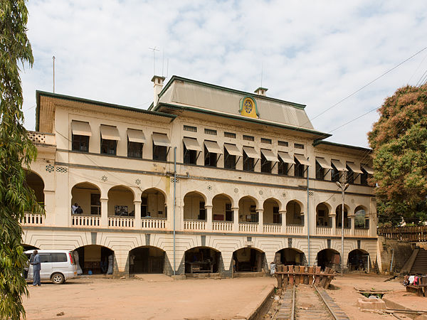 Kigoma railway station, viewed from the station yard in 2010