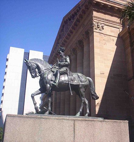 Statue of King George V in King George Square outside Brisbane City Hall