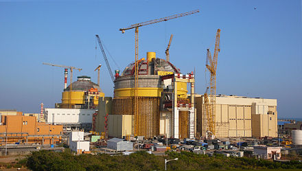 Kudankulam Nuclear Power Plant (2 x 1000 MW) under construction in 2009.