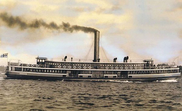 Kuttabul as a Sydney Ferries Limited K-class steamer