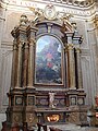 L'altare laterale con la tela del Patini raffigurante San Carlo fra gli appestati