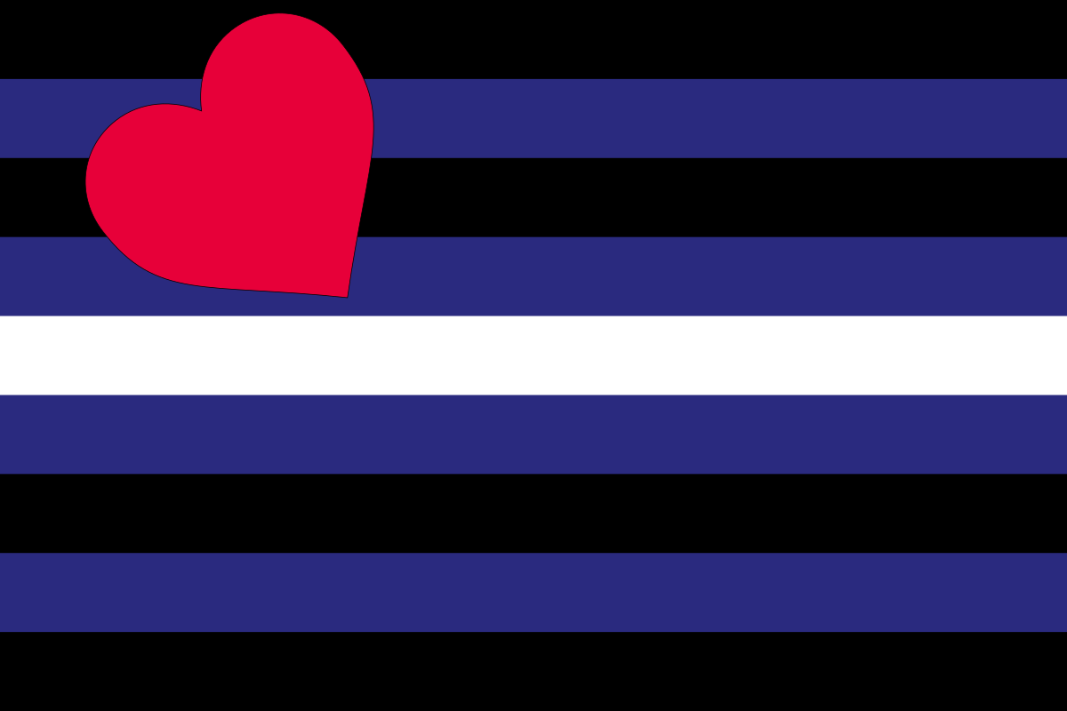 country flag blue black white horizontal stripes