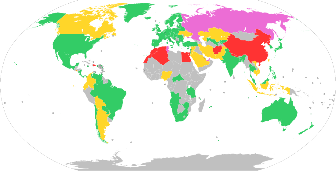 Legality of cryptocurrency by country or territory