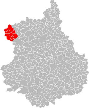 Location of the CC de l'Orée du Perche in the Eure-et-Loir department