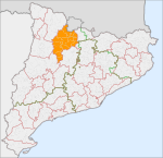 Alt Urgells läge i Katalonien