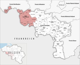 Gemeinden im Arrondissement Tournai-Mouscron