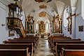 * Nomination Catholic parish church St. Johann Baptist und Georg, built 1470, nave with view to the choir --F. Riedelio 06:30, 30 September 2023 (UTC) * Promotion  Oppose CA plus slightly blurred pulpit and cross, sorry --Virtual-Pano 18:50, 7 October 2023 (UTC)  New version Improved. Thanks for the review. --F. Riedelio 07:38, 8 October 2023 (UTC)  Support ok now --Virtual-Pano 19:38, 8 October 2023 (UTC)