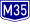 M35 (Hu) Otszogletu kek tabla.svg