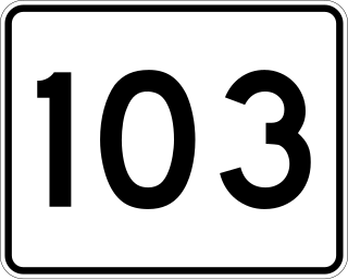 <span class="mw-page-title-main">Massachusetts Route 103</span> State highway in Bristol County, Massachusetts, US