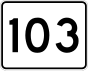 Route 103 marker