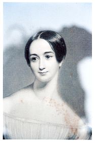 Engraving of Sully's portrait of Eliza, daughter of Joshua Bates of Boston (US), and wife to the Belgian statesman Sylvain van de Weyer