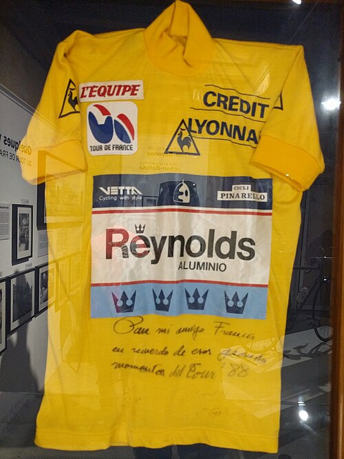 Pedro Delgado's yellow jersey of the 1988 Tour