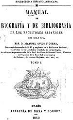 Miniatura para Manual de biografía y de bibliografía de los escritores españoles del siglo XIX