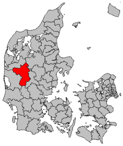 Položaj općine Herning na karti Danske