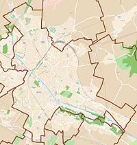 Mapa da cidade de Reims.