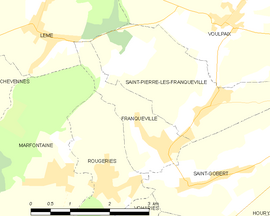 Mapa obce Franqueville