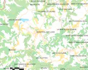 Poziția localității Monistrol-sur-Loire