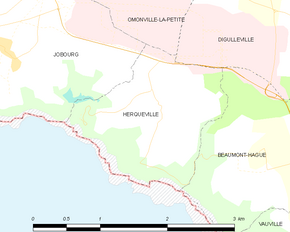 Poziția localității Herqueville