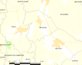 Mapa obce Briastre