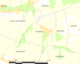 Mapa obce Havernas