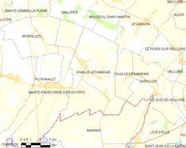 Mapa obce Chaillé-les-Marais