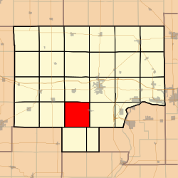 موقعیت ناحیه اندینتاون، شهرستان بورا، ایلینوی در نقشه