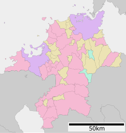 福岡県西方沖地震の位置（福岡県内）