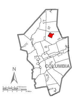 Vị trí trong Quận Columbia, Pennsylvania