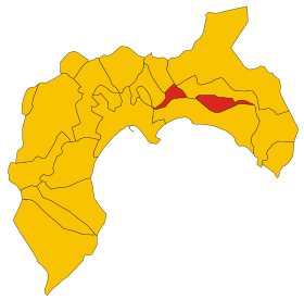 Map of comune of Quartucciu (metropolitan city of Cagliari, region Sardinia, Italy) - 2016.svg