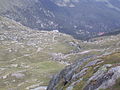 ZuFallhütte und Hotel an der Baumgrenze mit Plima-Steinmauer