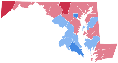 Resultater fra presidentvalget i Maryland 1960.svg