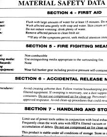 Exemplo de Ficha de Dados de Segurança de Material (FDSM), com instruções para manuseio de uma substância perigosa