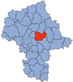 Localização do Condado de Wołomin na Mazóvia.