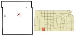 Location of Meade, Kansas