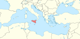 Mediterranean Sea location map with blue Sicily.svg