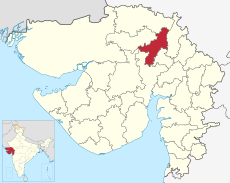 Mehsana in Gujarat (India).svg