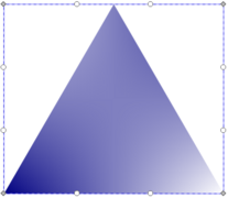 Dreieck, mit dem Sternwerkzeug erzeugt und dann in einen Pfad umgewandelt
