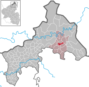 Poziția Molzhain pe harta districtului Altenkirchen