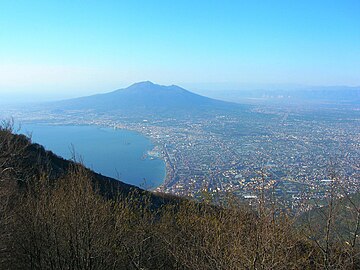 Vesuvius view from Monte Faito,