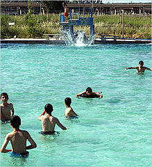 Swimming pool in Mosul, Iraq.
