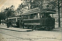 ND 4024 - LES TRANSPORTS A PARIS - Elektrikli çekişli tramvay sistemi Thomson Houston - Yıldızdan Vilette'ye hat.