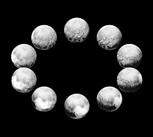 Mosaic of best-resolution images of Pluto from different angles