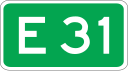 Europäische Route E 31 Schild}}