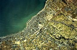 Namerikawa city center area Aerial photograph.1975.jpg