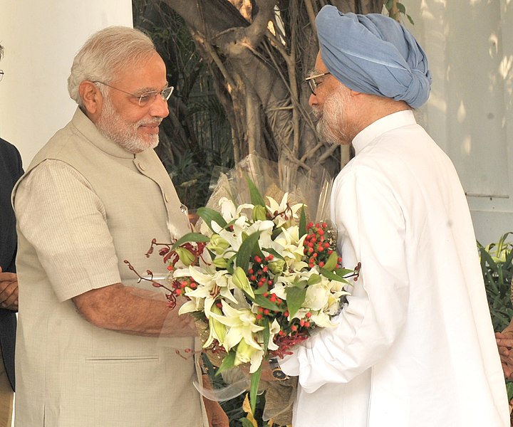 File:Narendra Modi meets Dr. Manmohan Singh.jpg