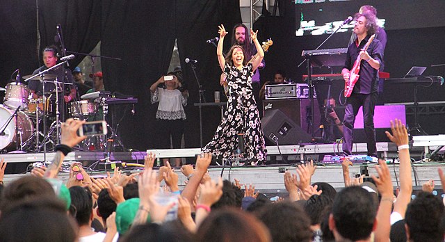 Natalia Lafourcade at the Corona Revolution Fest 2017.