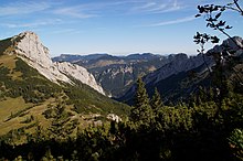 Donnerwand (links) und Salzwänd (rechts) aus wandbildendem Waxeneck-Kalk