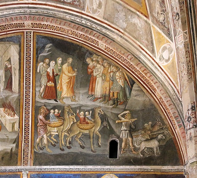 File:Niccolò di tommaso e antonio vite, affreschi dell'oratorio del tau, post 1372, storie dell'antico testamento 14,1.jpg